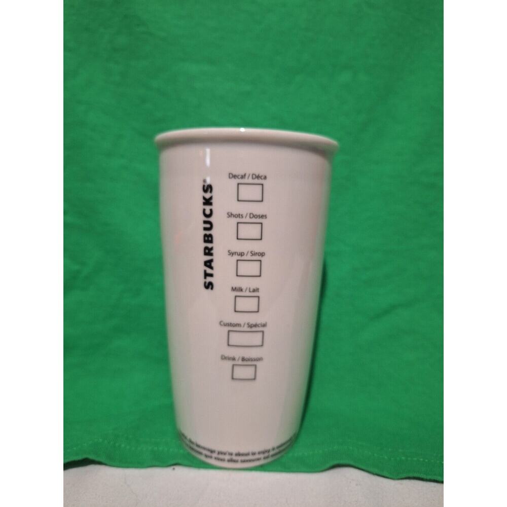 STARBUCKS 2011 Travel Mug 12 oz Glass No Lid